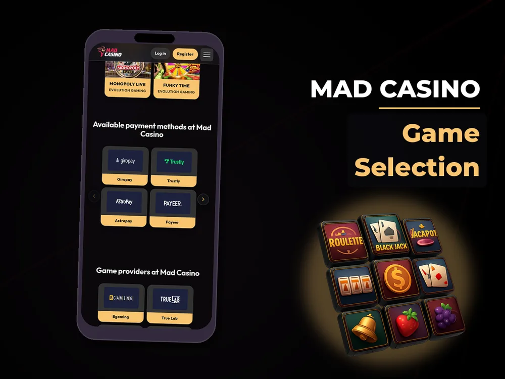 mad casino - Game Selection