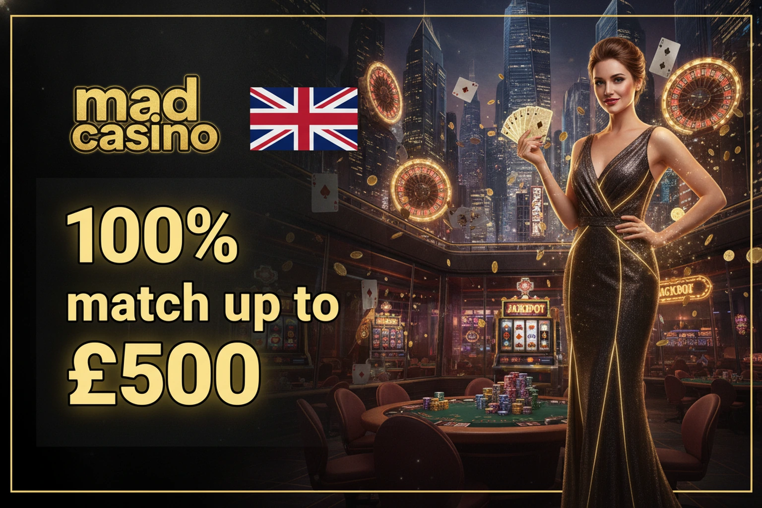 Mad Casino UK Players: Slots Live Games Sports Betting 120% Bonus