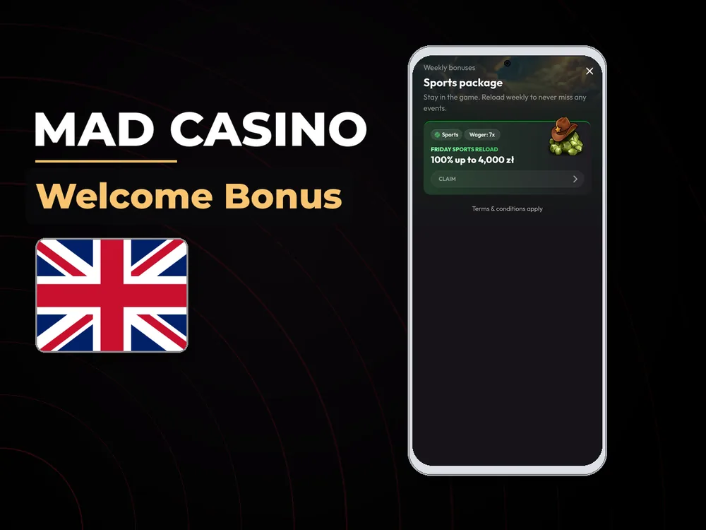 mad casino - Welcome Bonus