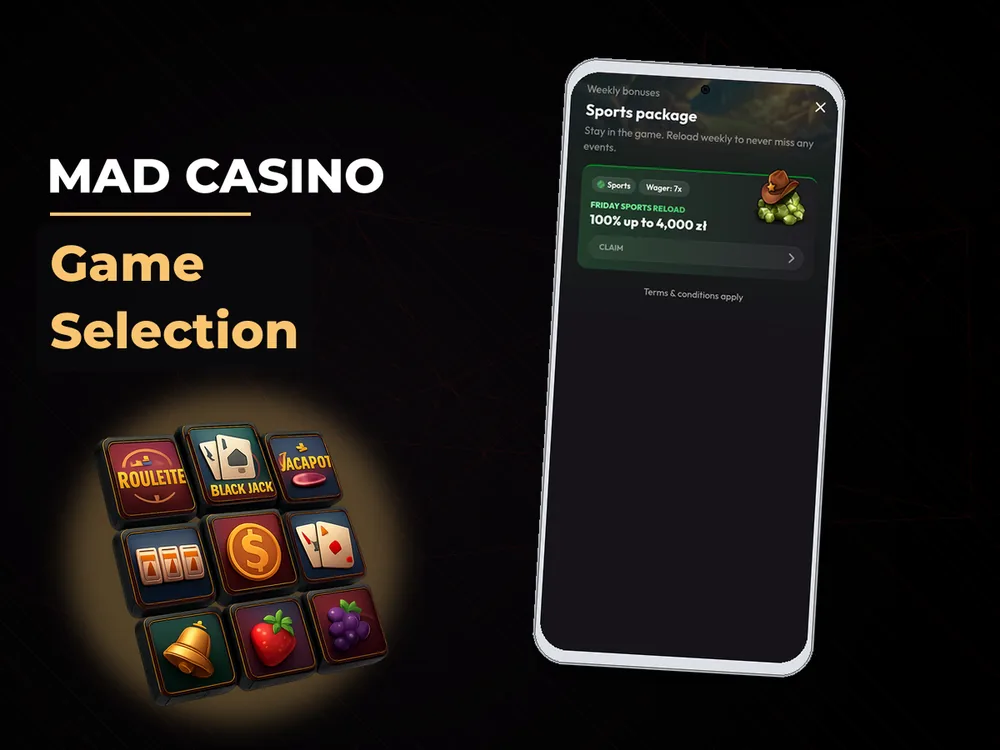 mad casino - Game Selection