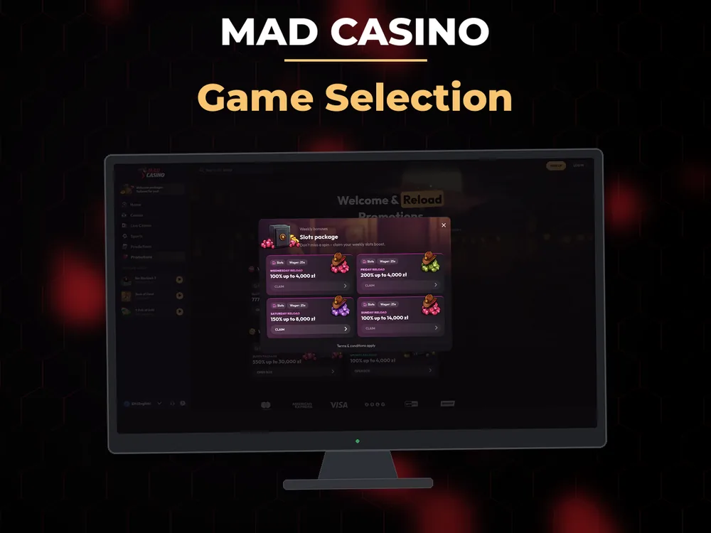 mad casino - Game Selection