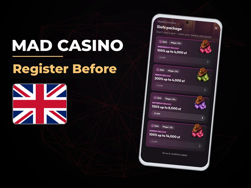 mad casino - Register Before