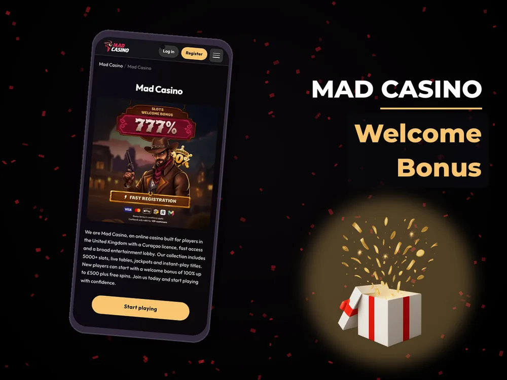 mad casino - Welcome Bonus